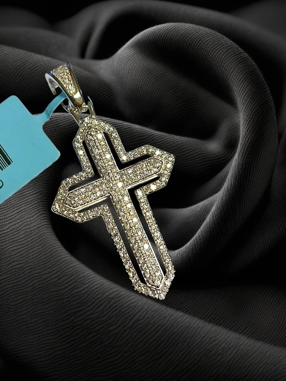 925 Moissanite Cross Pendant